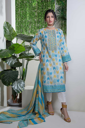 Bonanza Satrangi Ast222p06 Blue Eid Prints 2022 Online Shopping
